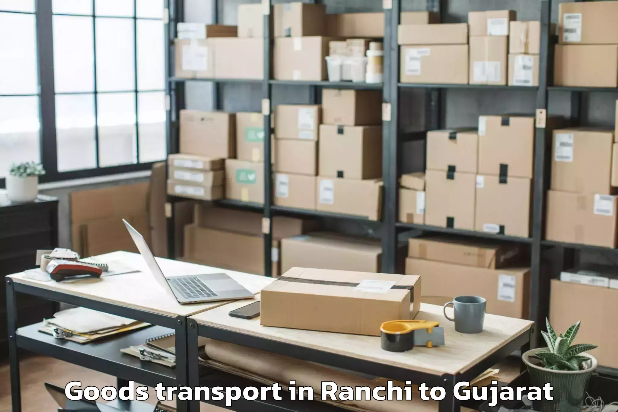 Affordable Ranchi to Bansda Goods Transport